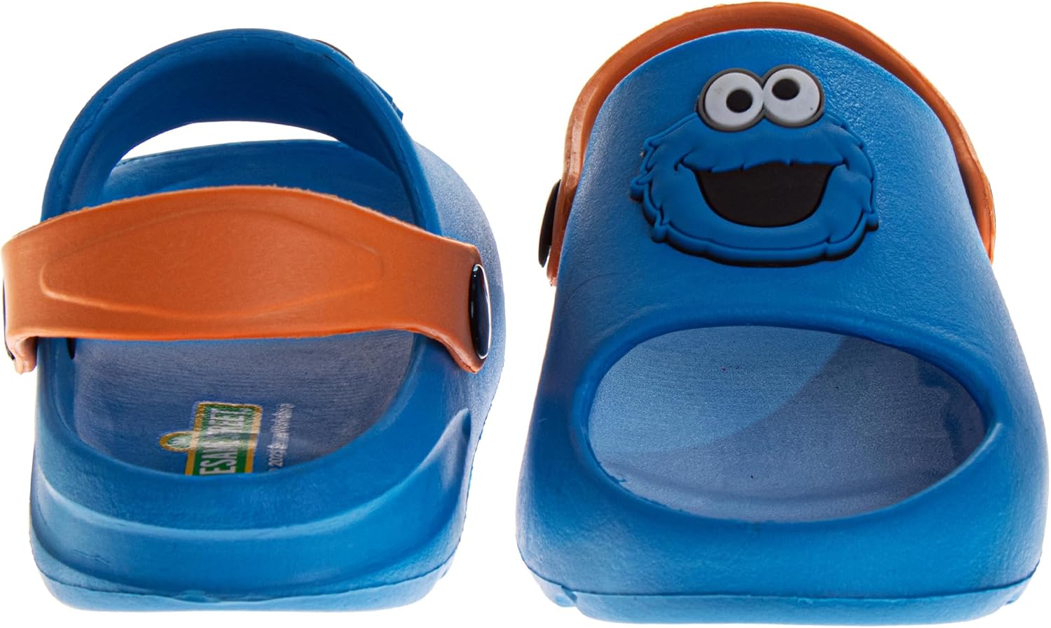 Sesame Street Clog Sandals with Backstrap - Open Toe Slides for Kids Girls and Boys - Sesame Sandal Slip-On Clogs Water Resistant (Sizes: 3-4 Infant / 5-10 Toddler / 11-12 Little Kid)