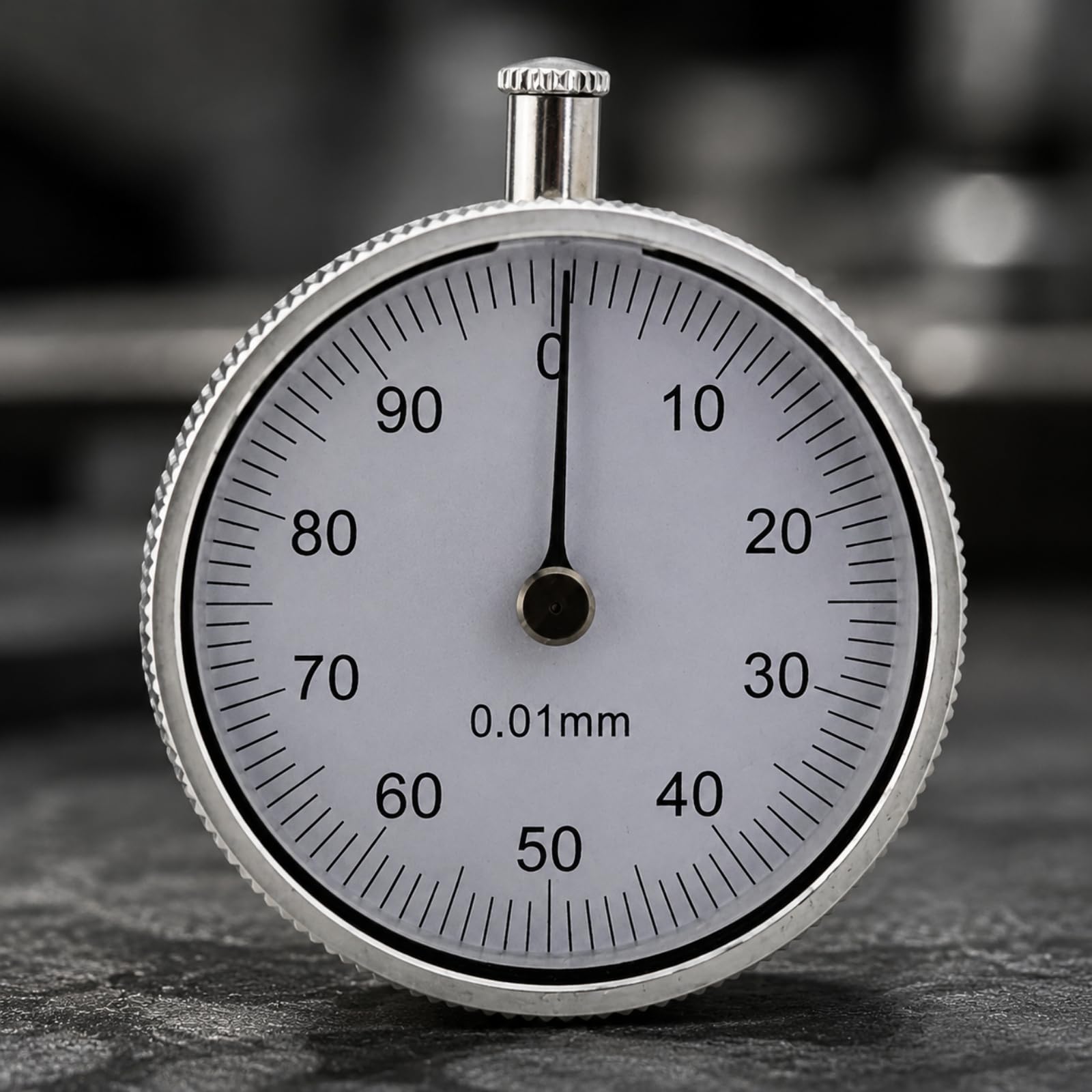 Qianly Cabezal Comparador Reloj para Ajuste Herramientas Compacto Cabezal Indicador Face Mecánico Resistente Al sgaste para Maquinistas