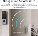 Caméra à sonnette de porte sans fil en plein air, aosu 5MP Ultra HD, 3D Sonnette vidéo de détection de mouvement, 2,4/5 GHz améliorée WiFi, 180-Day La vie de la batterie, travailler avec Alexa & Assistant Google 2.4/5GHz Double bande WiFi, pile & Électricité par fil, 2-way pleine tête vers le orteil