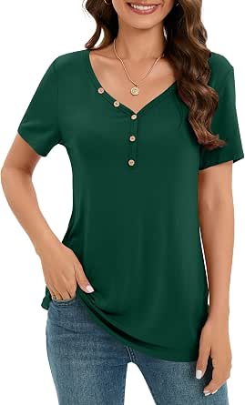 SKSloeg Plus Size Tops for Women Dressy Summer Short Sleeve V-Neck Tops SKSloeg Plus Size Tops for Women Dressy Summer Short Sleeve V-Neck Tops