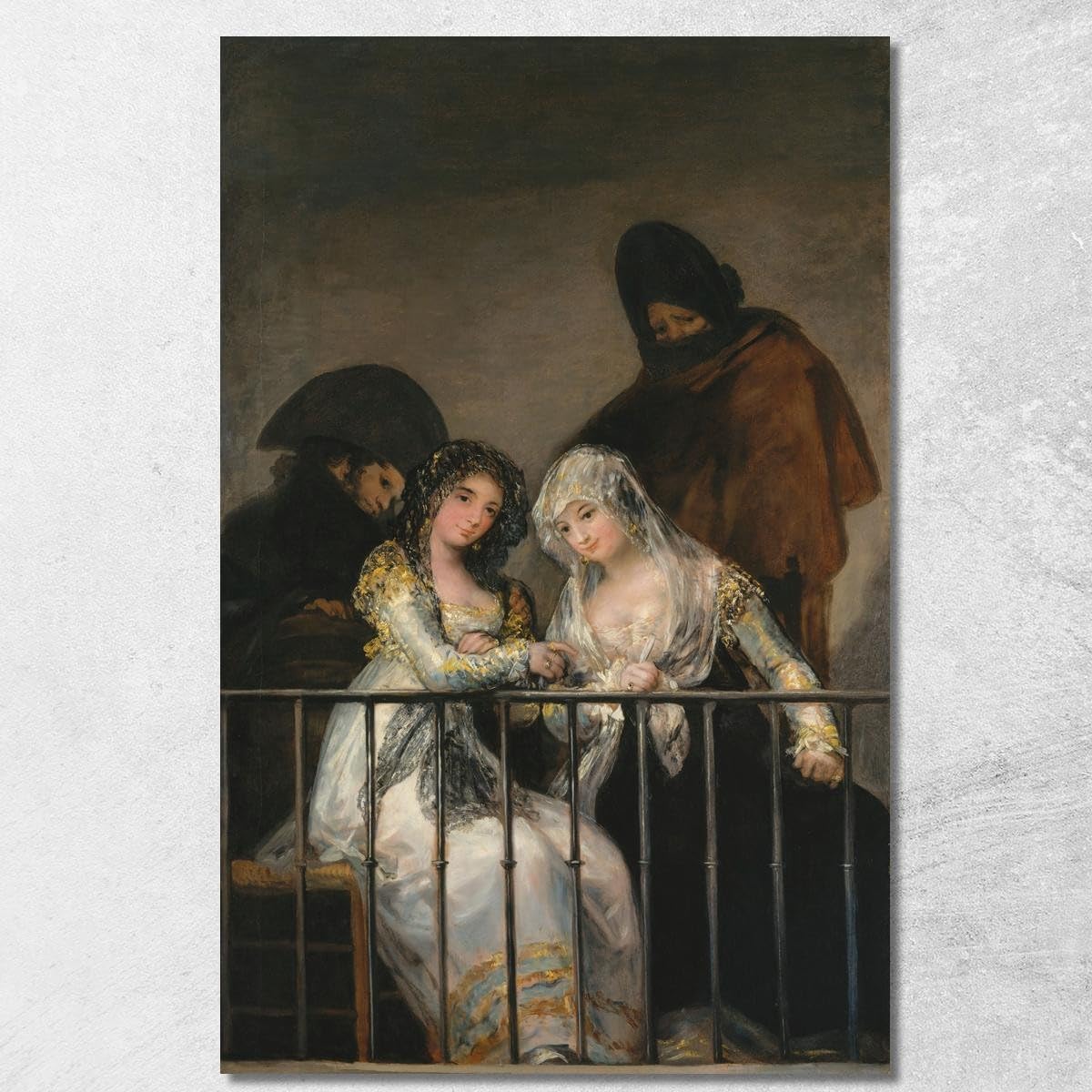 Tableau Goya Majas sur un balcon cadeau idéal pendaison de crémaillère