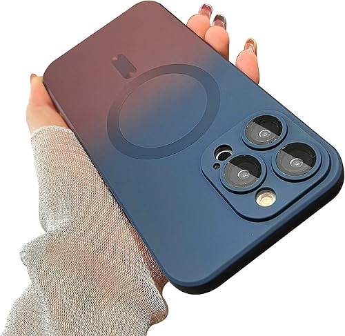 Miniatura 9 de Gihklty Funda compatible con iPhone 11 Pro Max compatible con Magsafe Diseño de color degradado, silicona TPU a prueba de golpes, antideslizante,