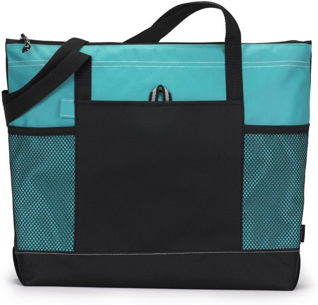 Gemline1100 Select Zippered Tote Turquoise One Size