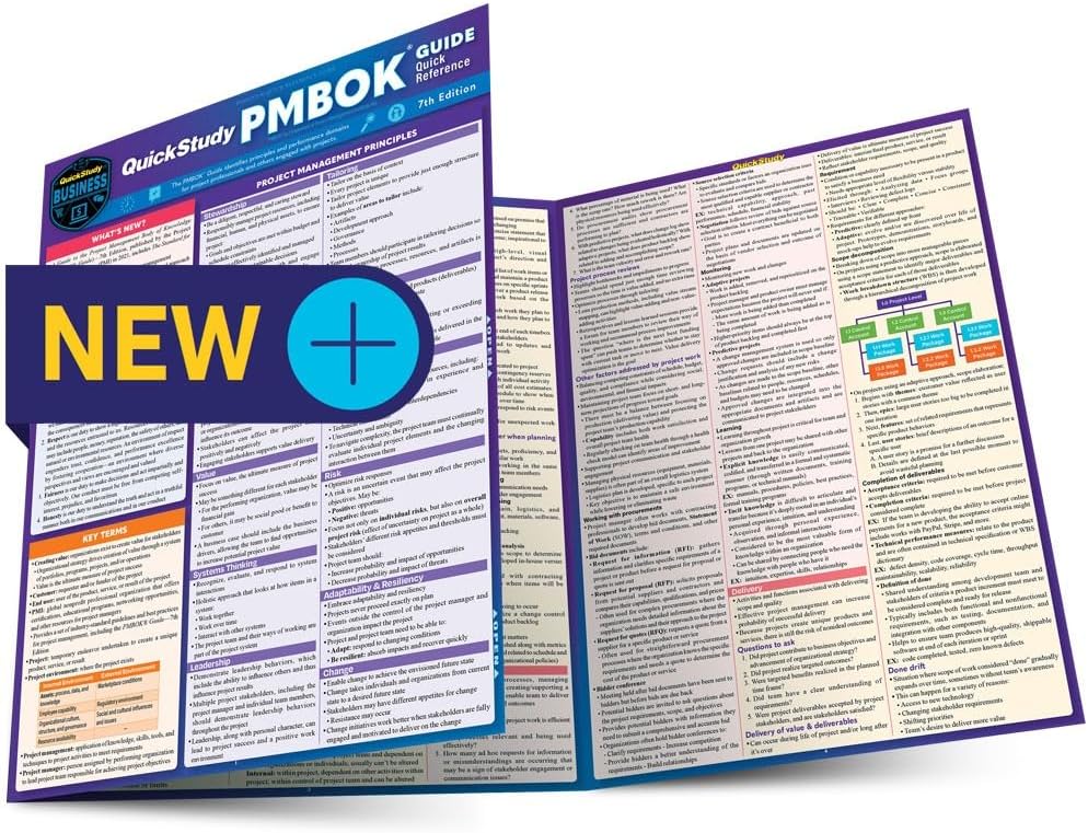 QuickStudy PMBOK Guide Quick Reference - for 7th Edition: Laminated Test-Prep
