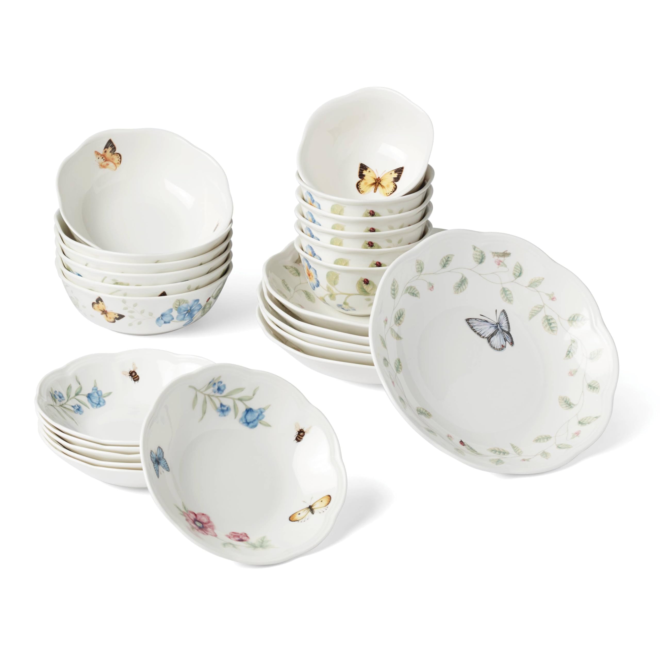 895704 Butterfly Meadow 24-Piece Bowl Set