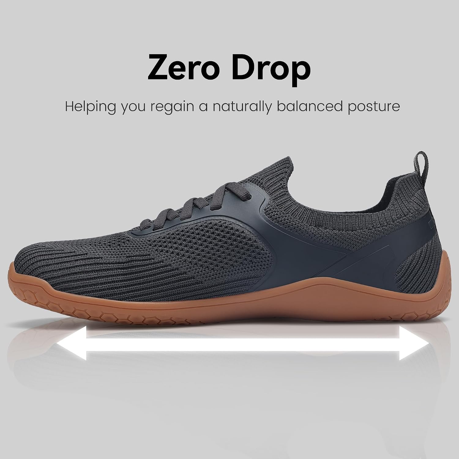 Men's Barefoot Shoes Minimalist Cross,Wide Men's Barefoot Zero Drop Sole Width Toe Box Walking Shoes Sneakers TPU Toe No-Sew Upper image 2