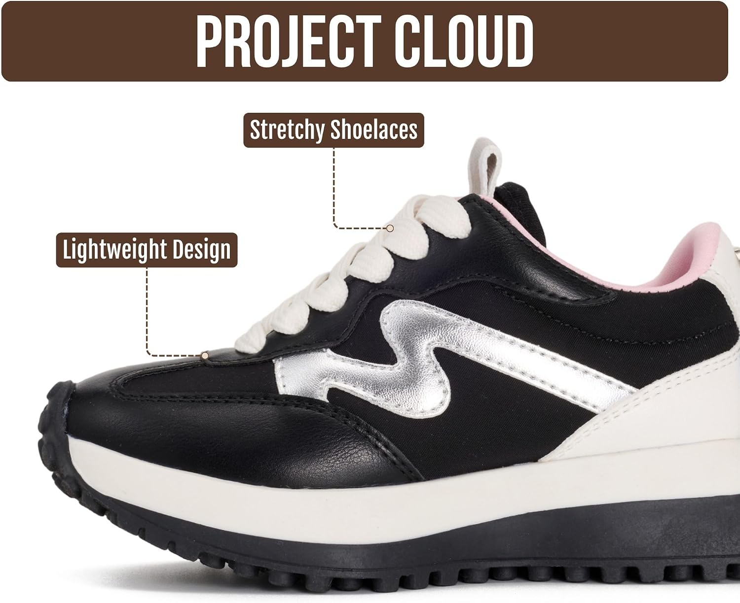 Project Cloud Girls Sneakers & Kids Shoes with Memory Foam (Little Lecco) image 4