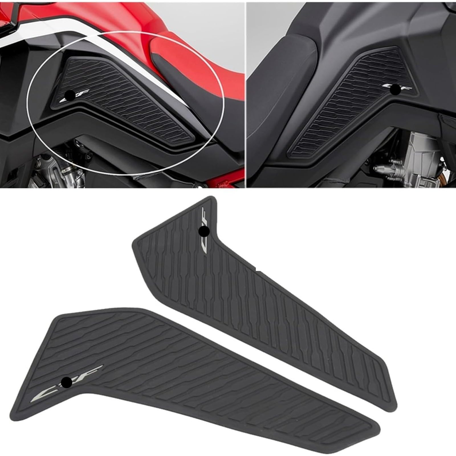 Paraserbatoio Laterale per Moto Compatibile con Honda CRF1100L CRF 1000 L Standard Africa Twin 2020-2022 Antiscivolo Gas Knee Grip Traction Pad Tankpad Adesivo per Serbatoio Carburante