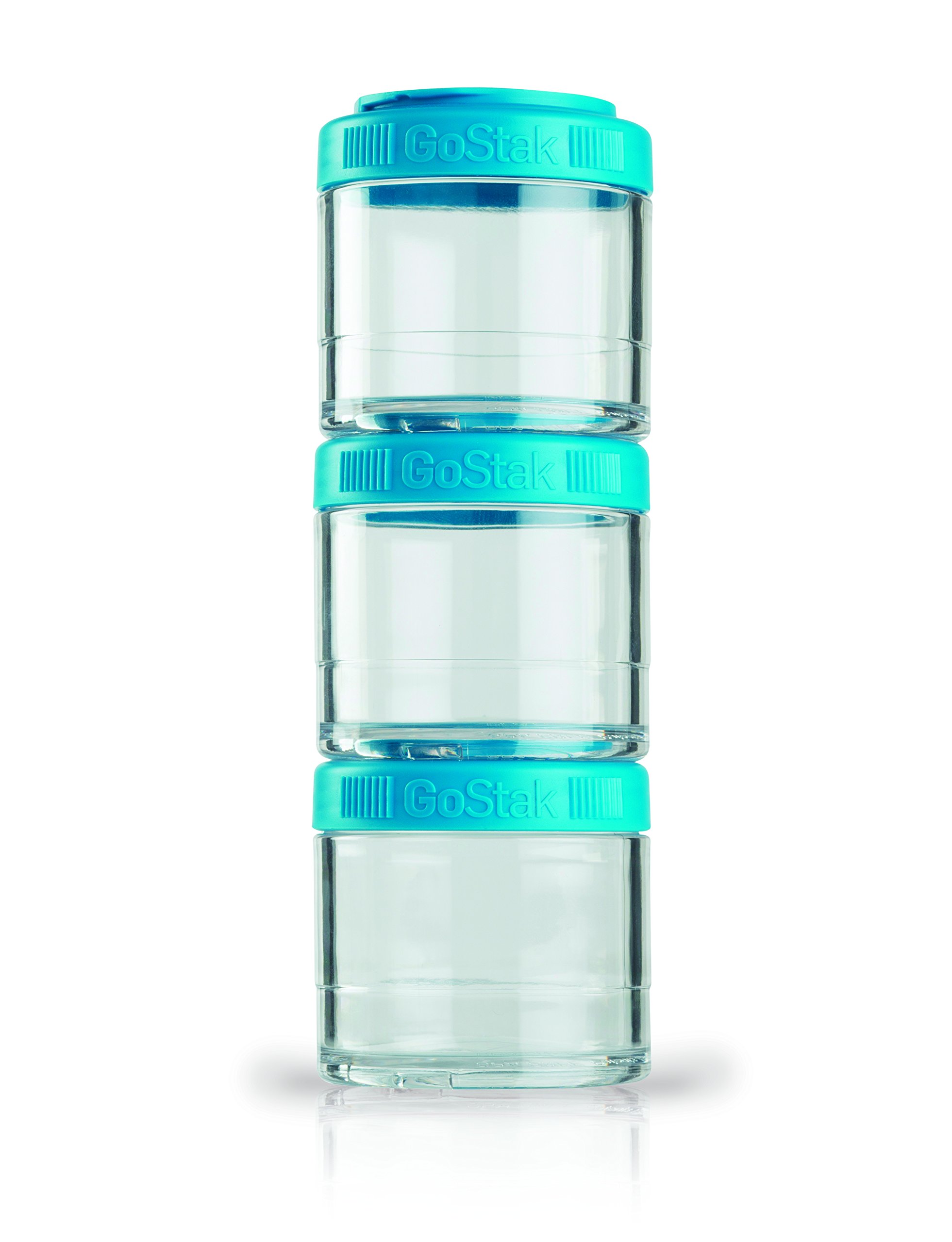 BlenderBottle GoStak 2Pak, Contenedor de suplementos alimenticios, cyan, Pak de (2x150ml) — view 44
