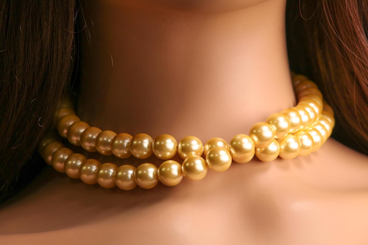 Golden Yellow South Sea Shell Pearl 14mm Large High Luster Statement Necklace with Strong Magnetic Ball Clasp Necklace, Bridal, Gift for Her, Handmade Custom Order