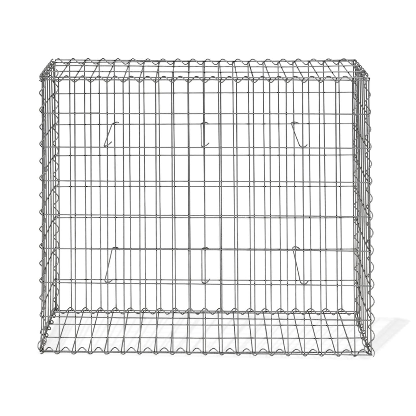 IDMarket - Juego de 2 gaviones para piedra (100 x 30 x 80 cm)