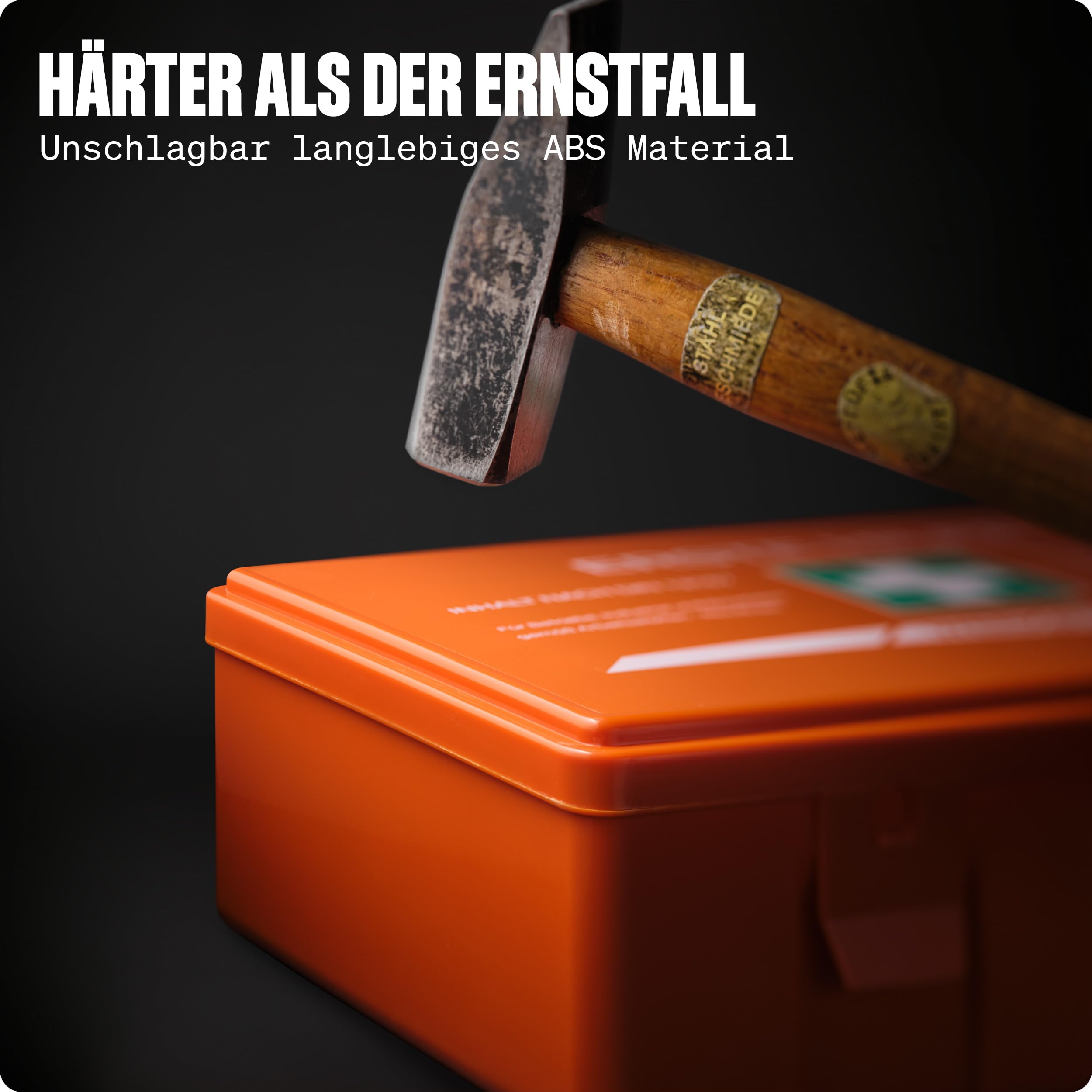 WERKSTEIN® Erste Hilfe Verbandskasten inkl. Wandhalterung [DIN 13157:2021] - Erste Hilfe Kasten für Betrieb, Büro & Zuhause - Erste Hilfe Koffer - Verbandsmaterial - Notfallbox - First Aid Bag