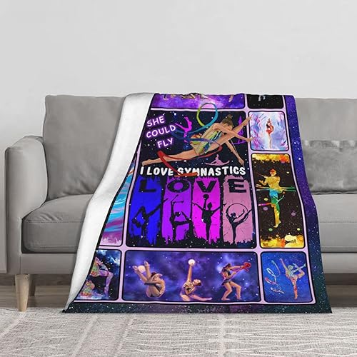 Miniatura 3 de Mantas de gimnasia, regalos para niñas, adolescentes, amantes de la gimnasia, decoración de fiesta, manta de franela suave, cálida y acogedora para