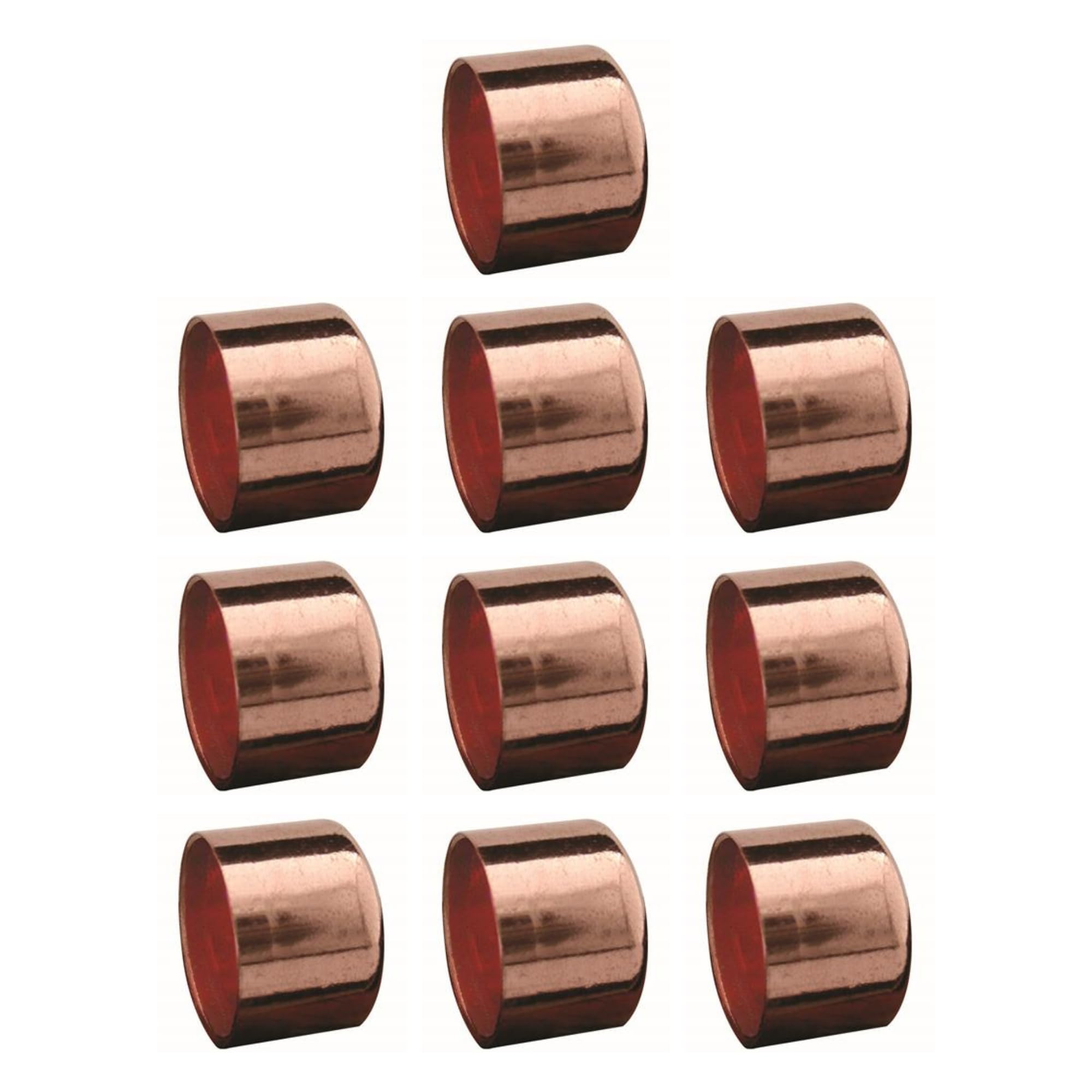 Sekoro Copper 22Mm End Feed Stop End Cap - Bag Of 10 (22Mm)