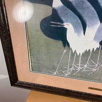 鶴　絵画 鶴図屏風（部分）伊藤若冲 detail. Crane Screen, ITO Jakuchu