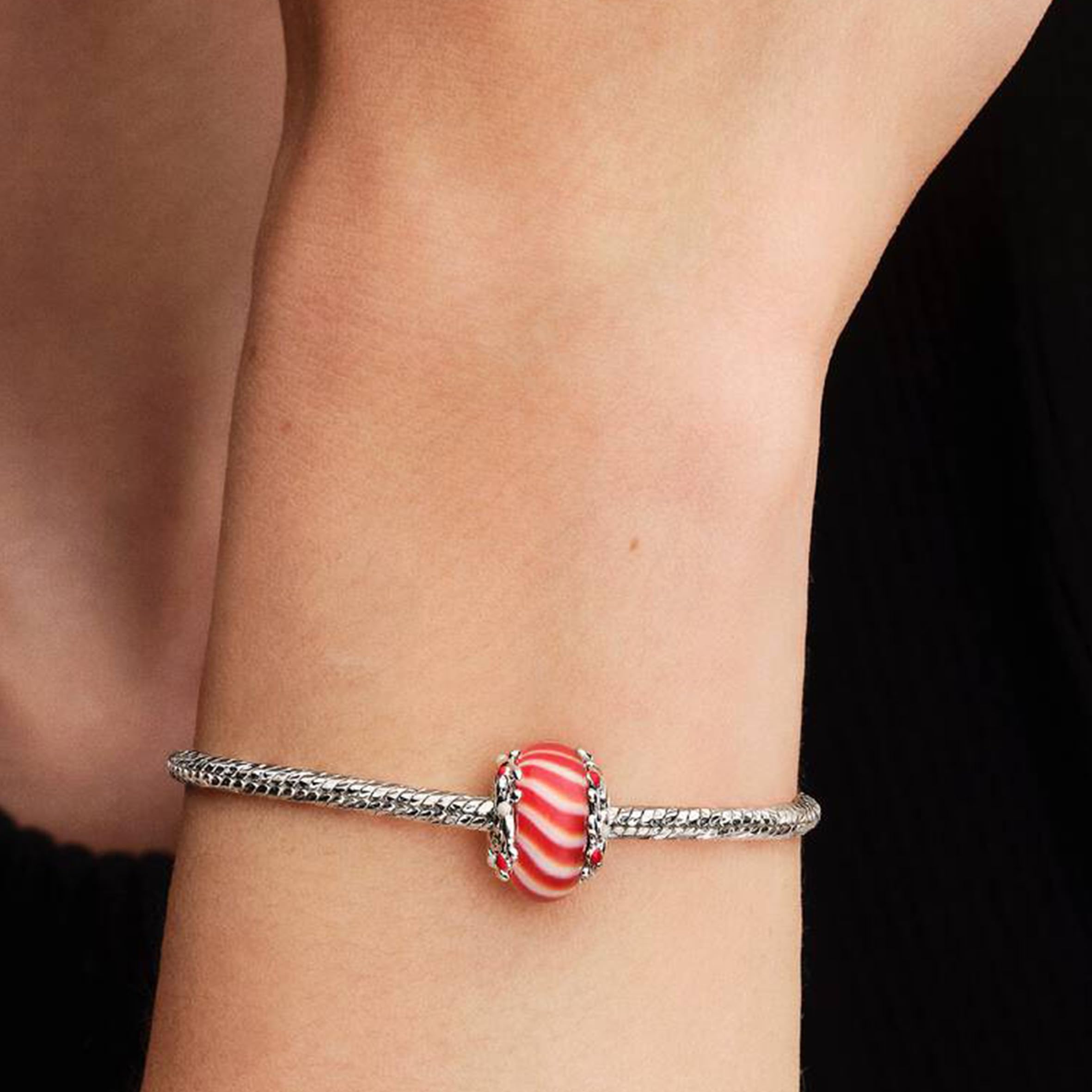 PANDORA Zuckerstange Murano-Glas Charm 794252C01 Charm Anhänger