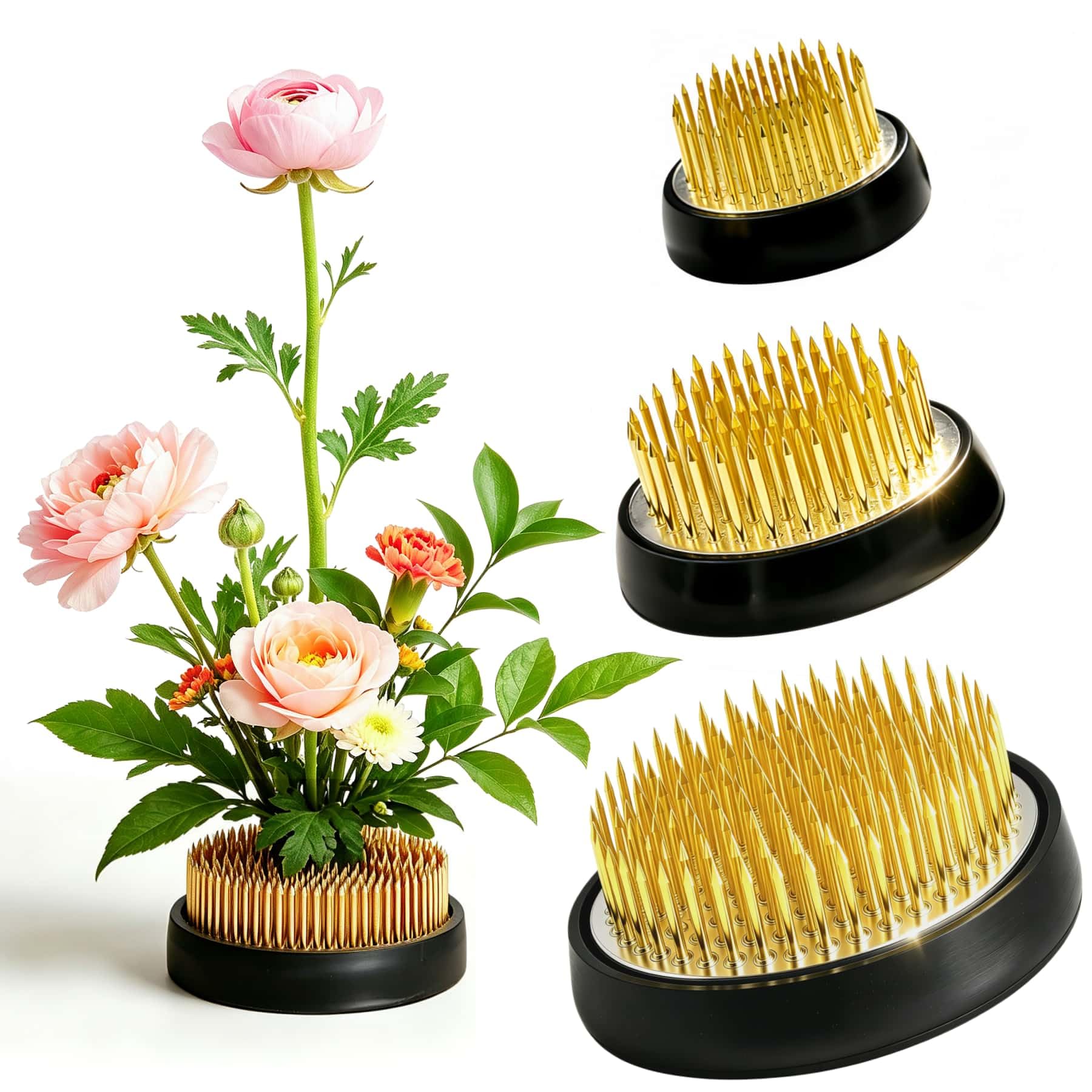 Amazon.com: 3 Pcs Flower Frogs 2inch 1.6inch 1.4inch Ikebana