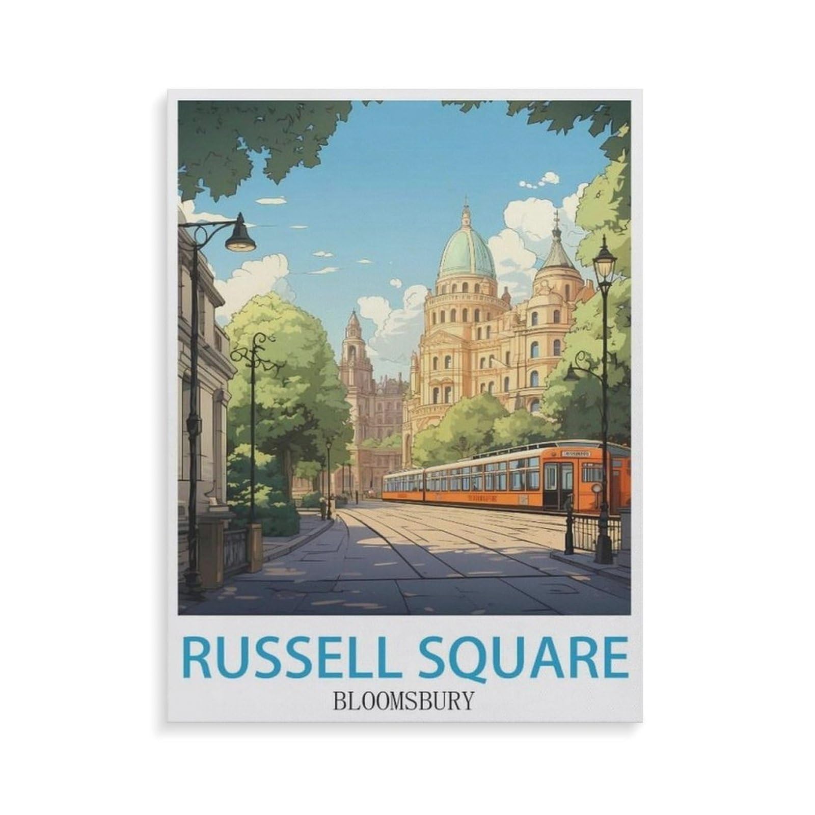 Puzzle for Adults Kids 1000 Piece，Russell Square, Bloomsbury, London，Toy Educational Games Home Decoration for Adults& Kids Age 14 Years Up 1000pcs（75x50cm）-GR79