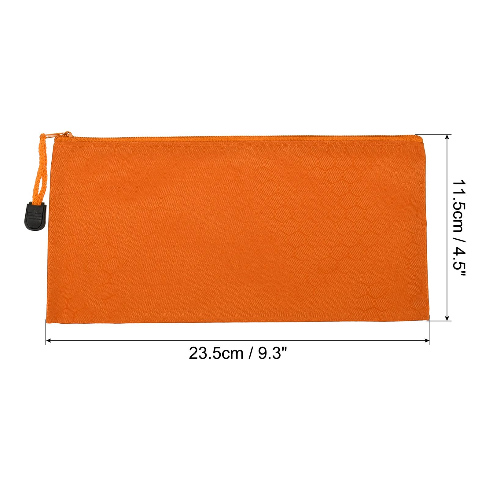 PATIKIL Waterproof Zipper File Bags, 3 Pack A6 Document Holders Pencil Pouch for Office Orange - Image 2