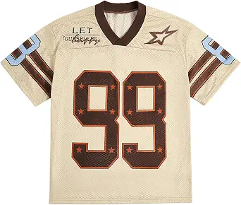 SOLY HUX Men's Jersey Y2K Baggy Shirts Graphic Tees Oversized V-Neck T-Shirts Summer Tops