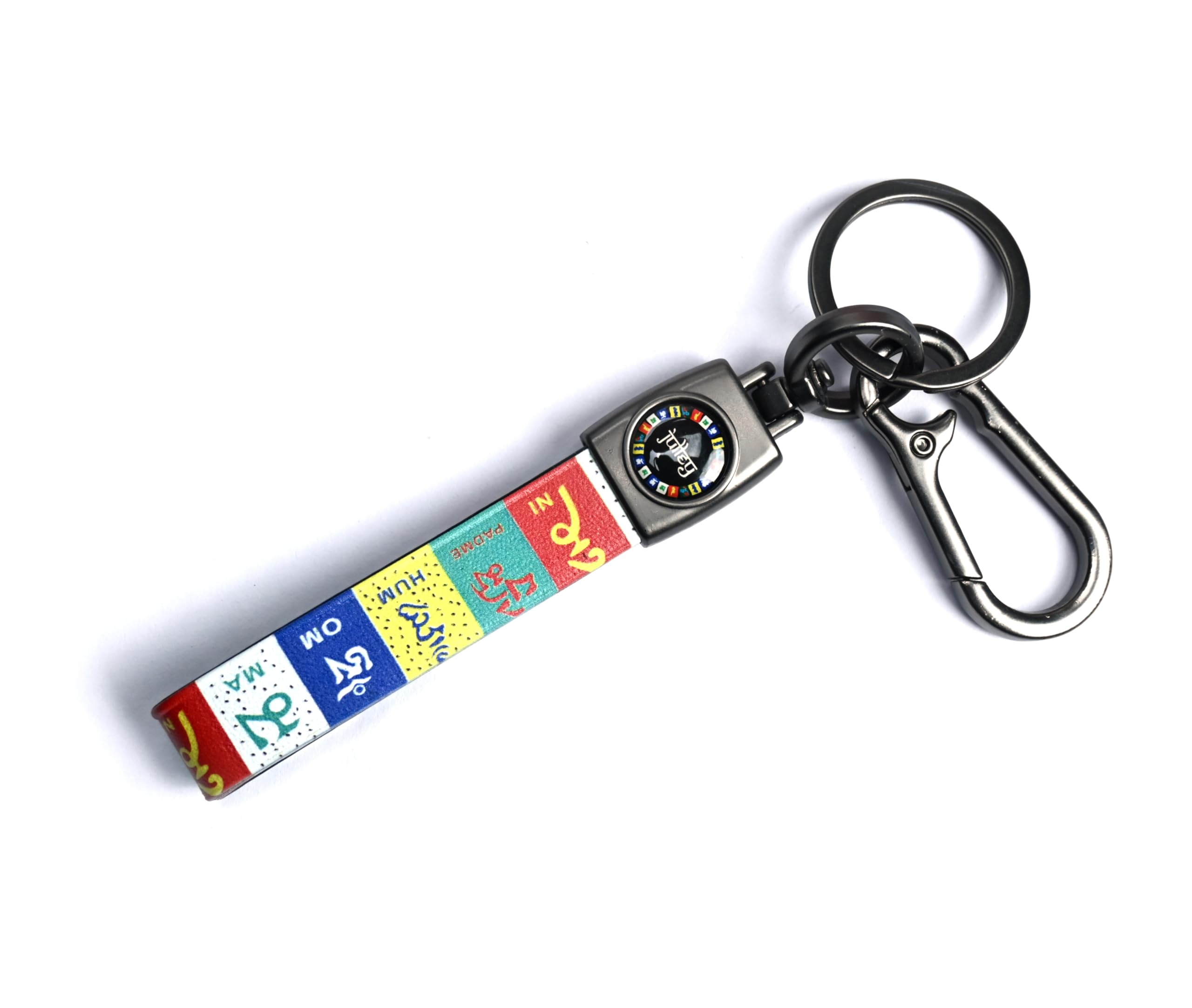 Keychain for Men for Bike & Car | Premium Metal Hook Keyring with Strong Strap | Stylish Spiritual “Om Mani Padme Hum” Keychain | Durable Everyday Key Holder for Riders & Drivers-picture-31