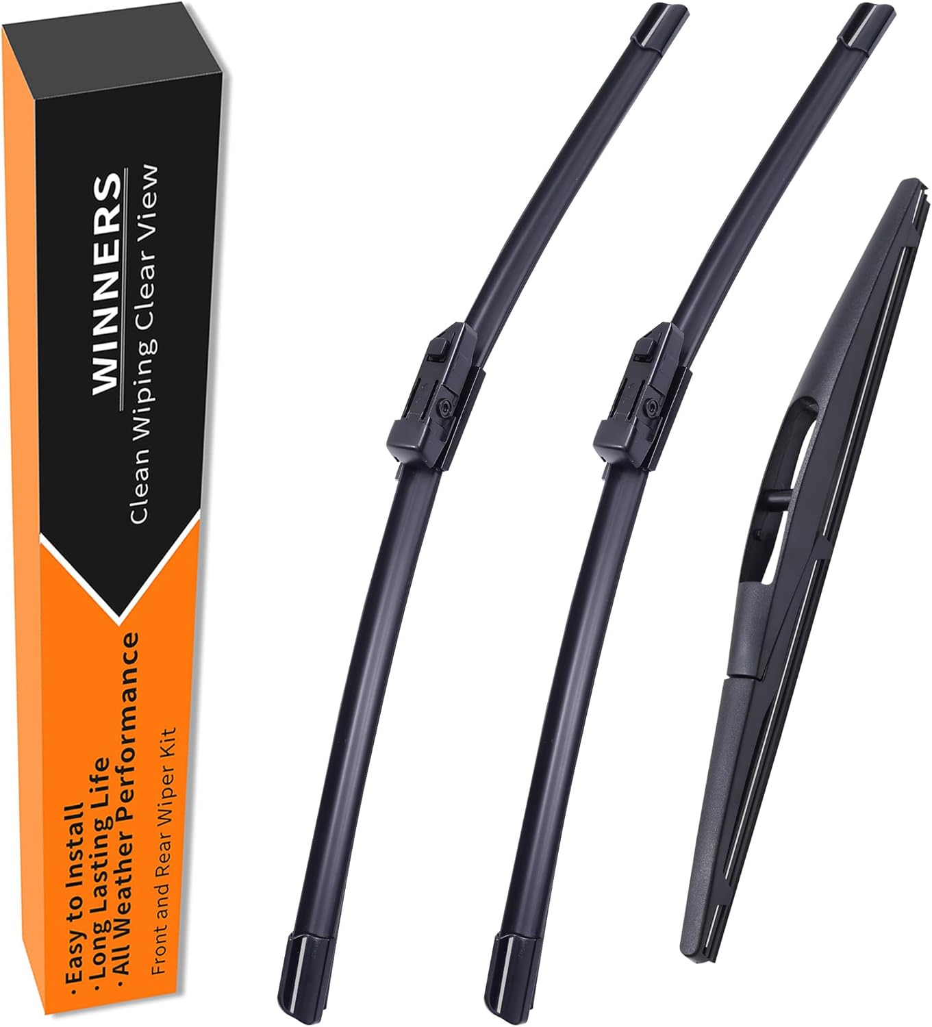 Complete Front & Rear Windshield Wiper Blade Kit for 2023 2024 2025 2026 Honda CRV CR-V | Premium 3-Piece OEM Replacement Set