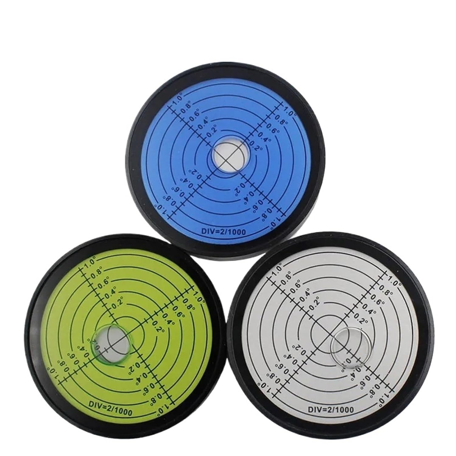 High Precision Level Instrument Round Bubble Beads Universal Metal Horizontal Bubble Level Bubble 3‘/2mm 60x10mm(JYF6-6010BW)