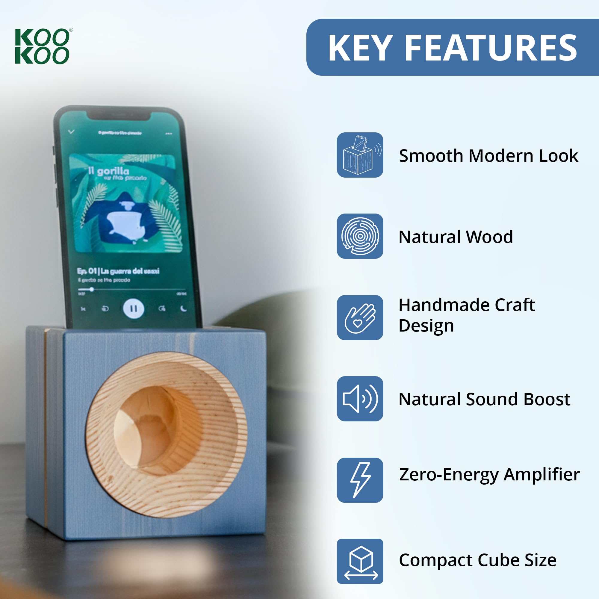 KOOKOO Sound Cube Joy Indigo-blau