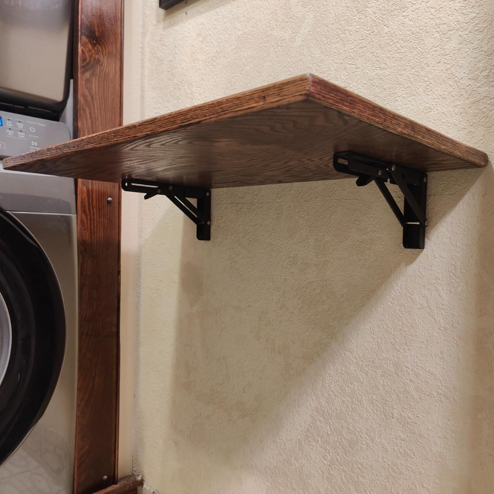 8 PCS 6 Inch Collapsible Folding Shelf Brackets, Wall Mount, Small — Amazon image 6