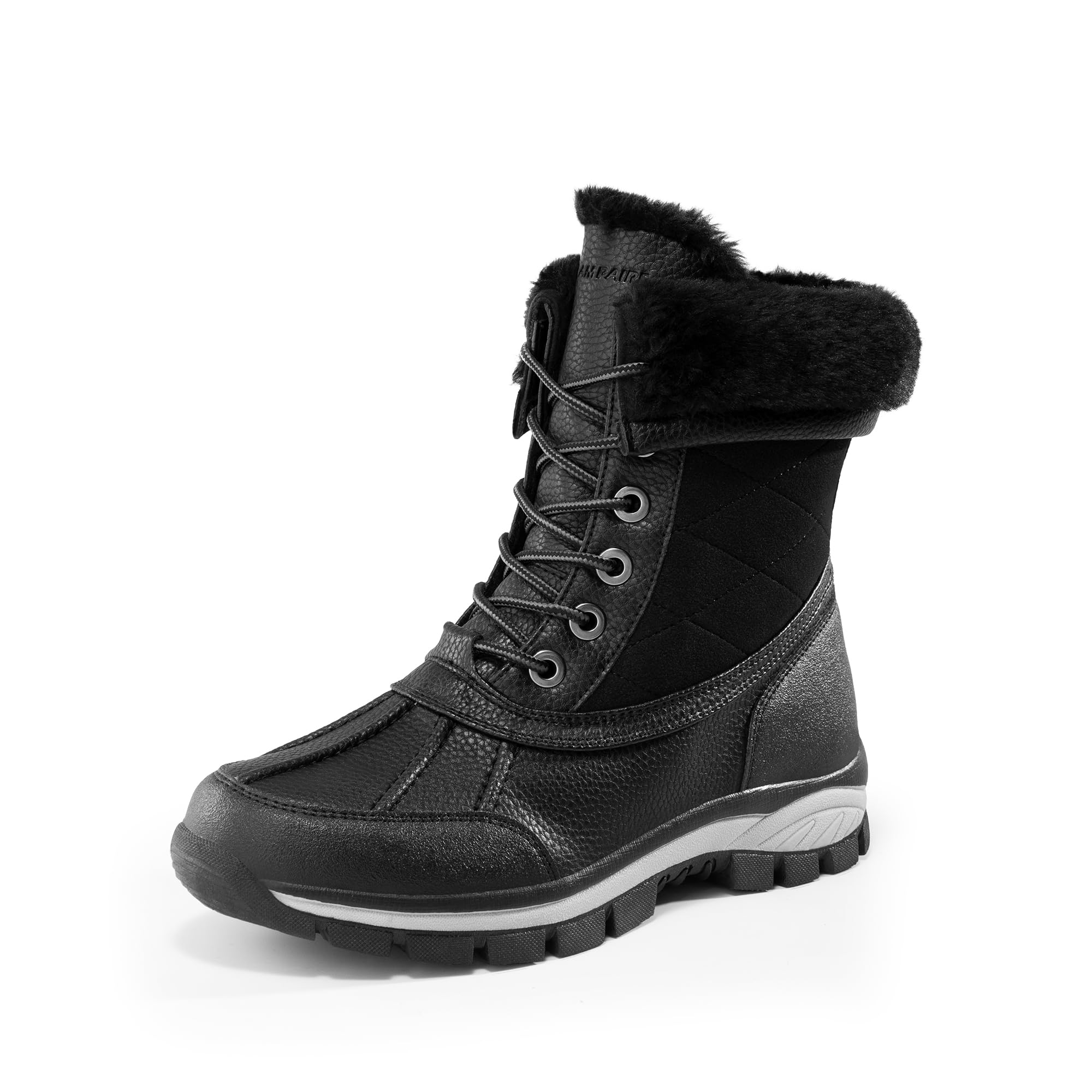 DREAM PAIRS Womens Winter Boots Waterproof Lace Up Snow Ankle Boots Outdoor Anti-Slip Warm Faux Fur Fuzzy