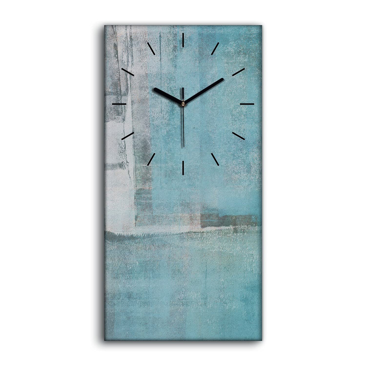 Horloge sur toile silencieuse pour chambre et salon moderne abstrait 30x60