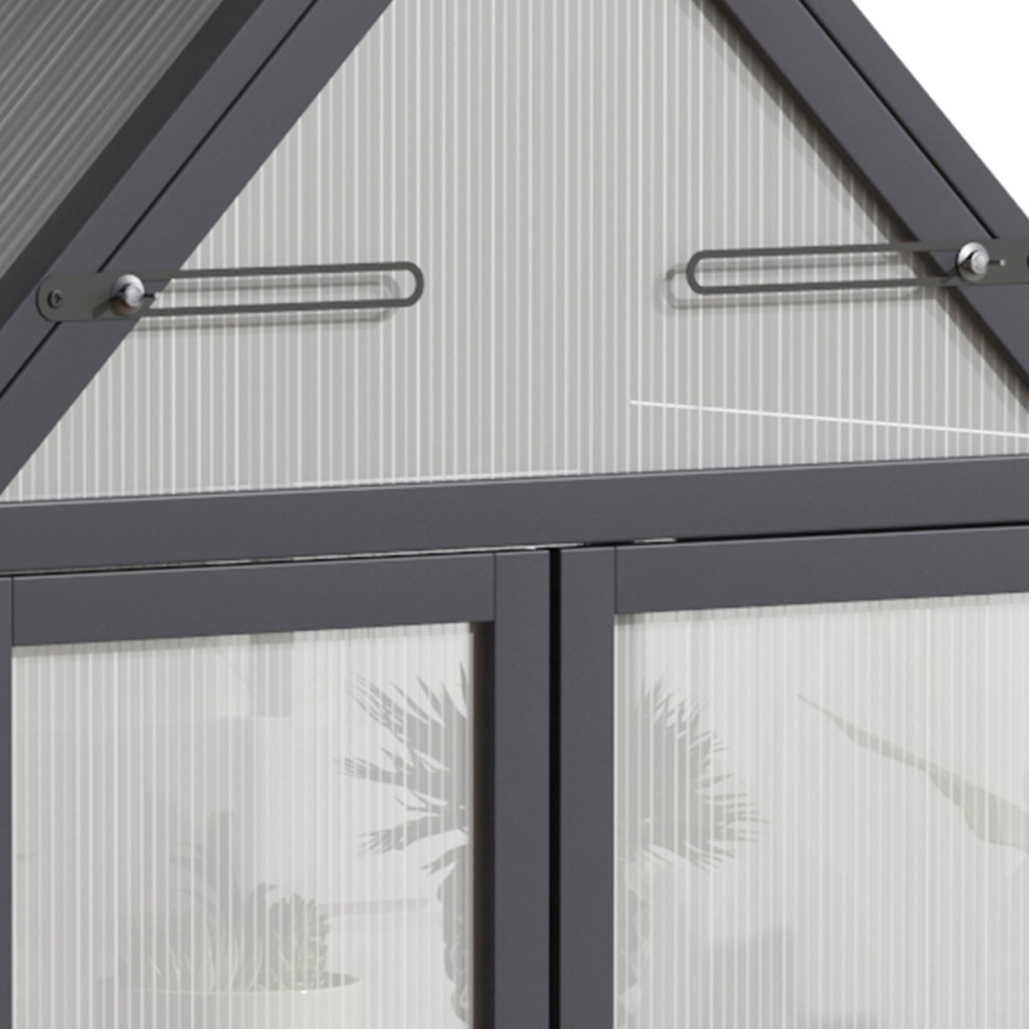 Outsunny Frühbeet Pflanzenbeet mit 3 Ebenen, aufklappbarem Dach wetterfest Mini Gewächshaus mit Doppeltüren Treibhaus aus Holz Polycarbonat Natur 70,5 x 42 x 132 cm