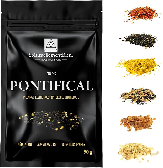 Encens Pontifical Résine Sacré 50gr - Fumigation Méditation Prières