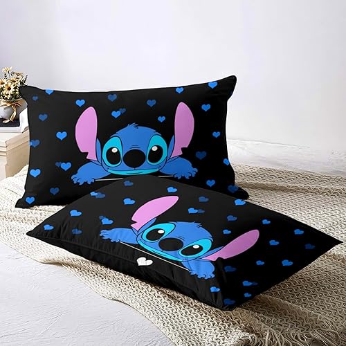Miniatura 3 de Juego de ropa de cama de anime de 3 piezas, 1 funda de edredón y 2 fundas de almohada, juego de cama suave de dibujos animados, regalos para niños,