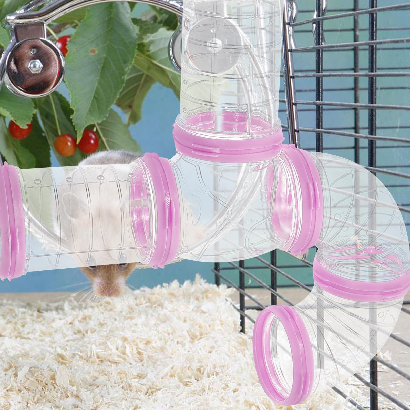 Tubi Tunnel Esterni per Gabbia Diy, 2 Set in Plastica | Collegabili, Area Sicura per Ricci e Porcellini D'india, per Area Giochi e Recinto