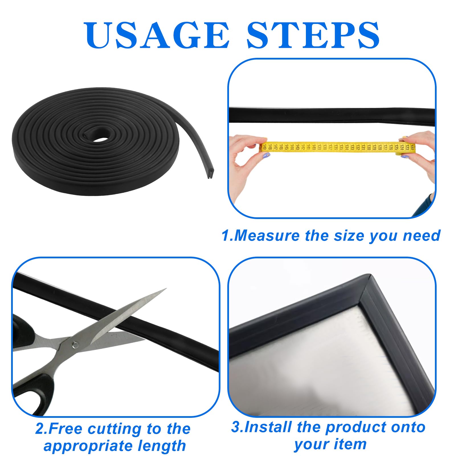 Afschermstrip U vormig rubber | bol