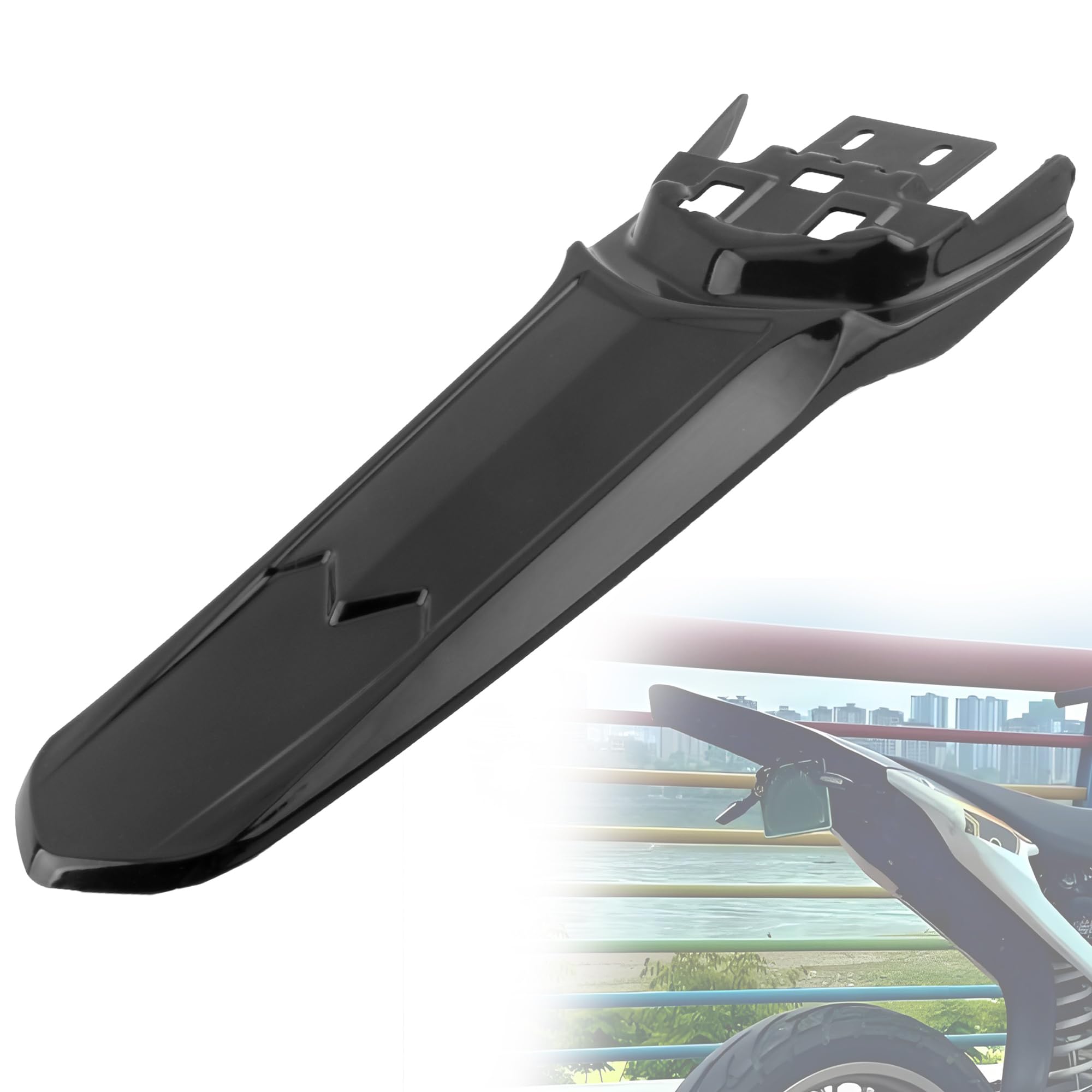Back Extended Longer Rear Fender FIt,Dirt Bike Mudguard Tail Fender Guard Protectorfor Sur-Ron Light Bee(Black)