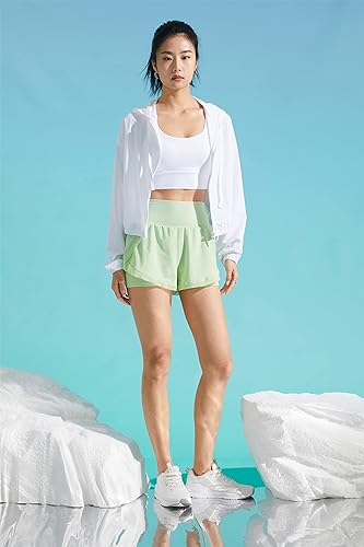 Vista 6 de altiland Chaqueta recortada con protección solar UPF 50+ para mujer, con cremallera, camisa de enfriamiento para entrenamiento atlético, sudadera