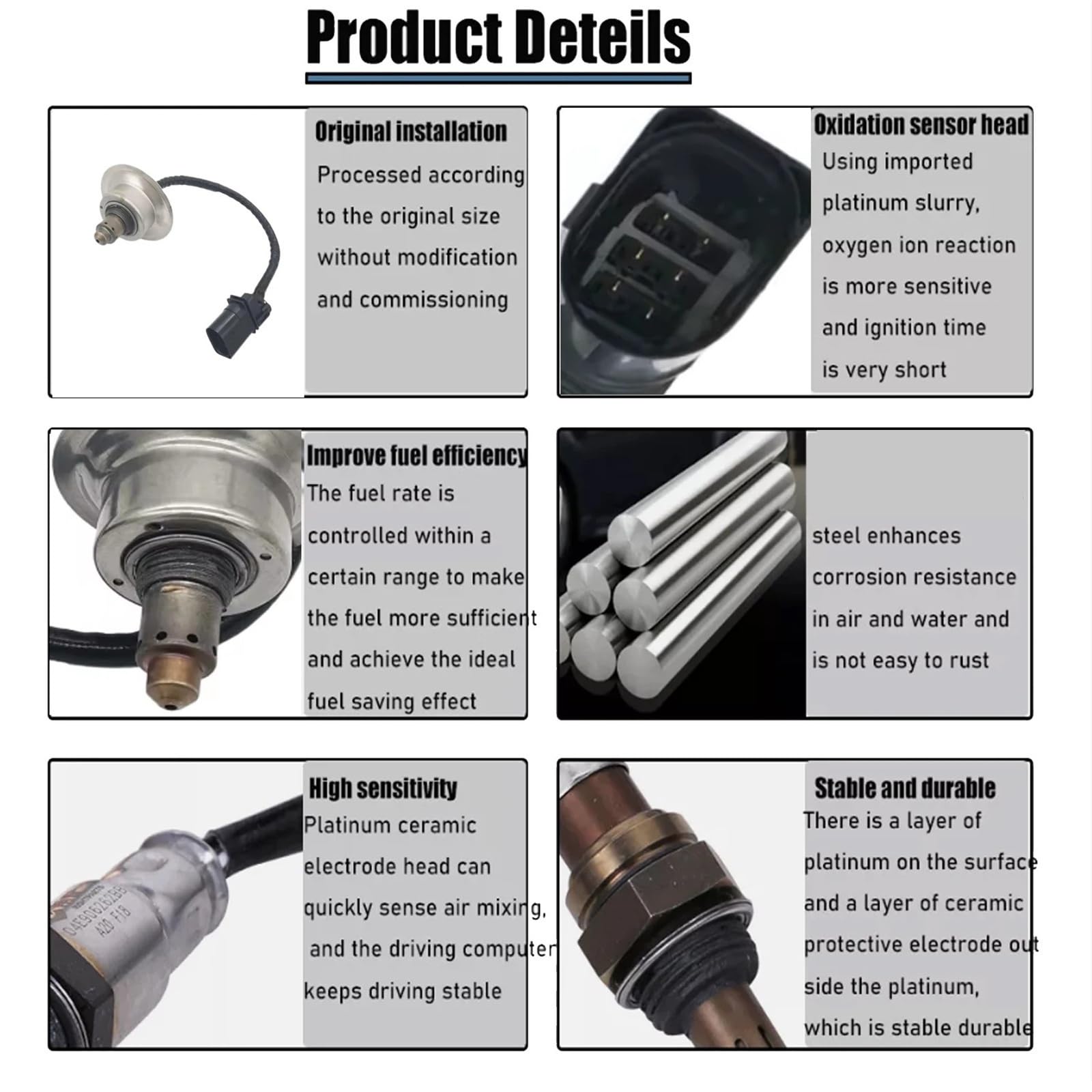Sensor Oxígeno O2 Lambda Coche Sensor De Oxígeno Delantero Lambda O2 39210-04100 Para KIA Pro CEED Para PICANTO Para RIO STONIC Stonic XCEED 1,0 2015-2023