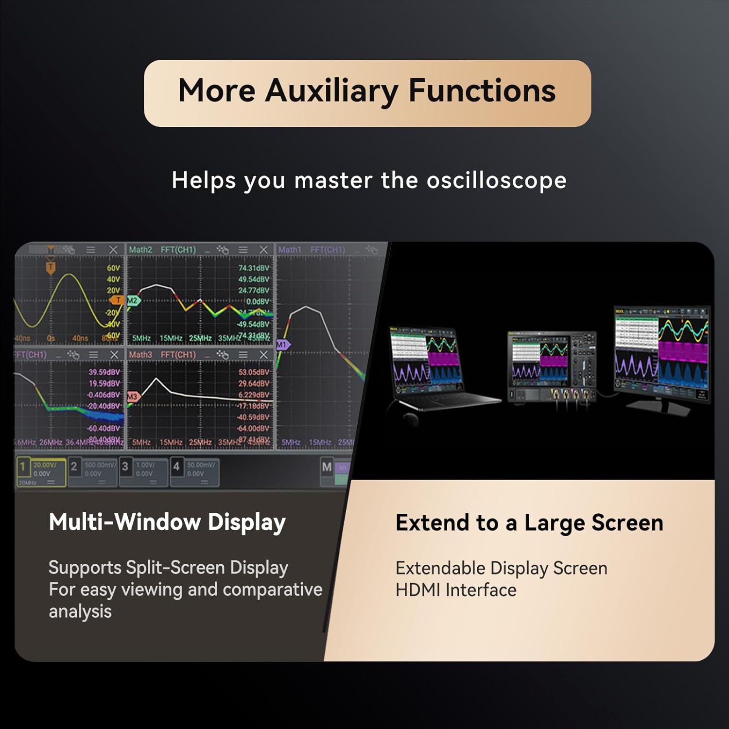 RIGOL MHO934 Digital Oscilloscope,350MHz,4GSa/s,12-bit,4+16 Ch,Wi-Fi & Bluetooth,Type-C Power,Optional AFG,Ultra-Portable