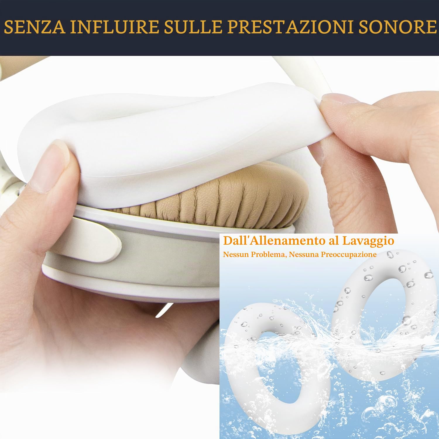 SOULWIT Cuscinetti Auricolari + Archetto + Silicone Protezioni Copri per Cuscinetti Cuffie, Ricambio Kit per Bose SoundLink Around-Ear II (Sound Link AE2/Model BA2) Over-Ear Cuffie
