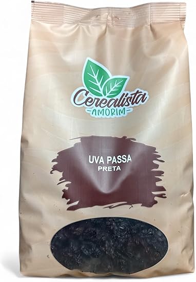 Uva Passa Preta Sem Semente 1 Kg Cerealista Amorim - imagem ilustrativa