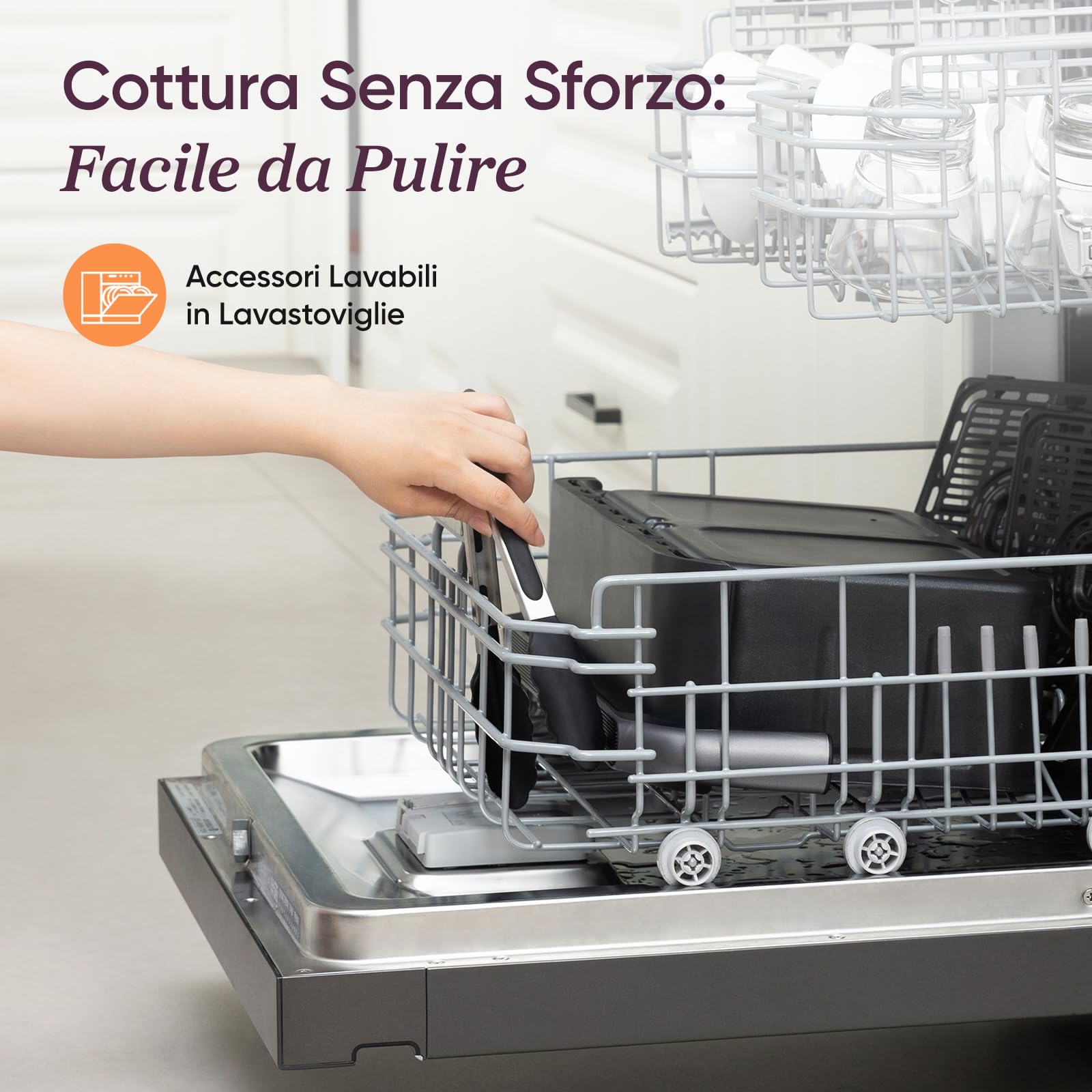 COSORI Friggitrice ad Aria 10 Litri, 7 in 1 Doppia Resistenza TwinFry con Doppio Cestello 5L+5L e Separatore Rimovibile, 2800W Air Fryer WiFi, 40-240℃, 70 Ricette Online, TF-102S