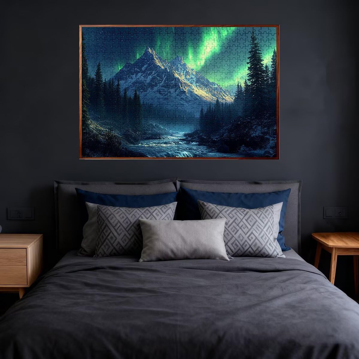 3000 sztuk puzzli dla dorosłych, puzzle krajobrazowe dla dorosłych 3000, niemożliwe puzzle, klasyczne wymagające gry edukacyjne, drewniana gra dla rodzin, dekoracja, prezenty, motyw: zorza polarna