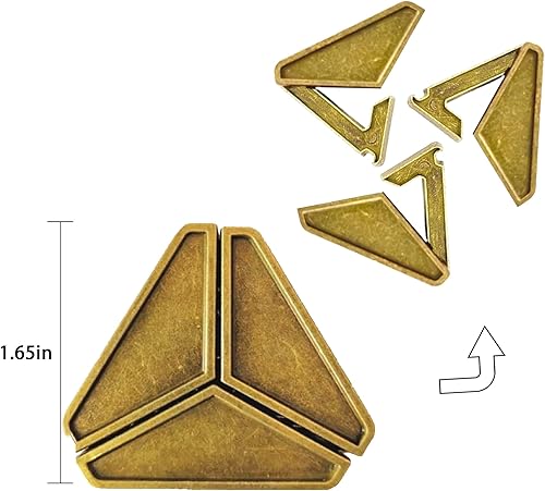 Miniatura 4 de Rompecabezas de metal para niños y adultos, 3 piezas de desbloqueo, rompecabezas entrelazados, prueba de lógica de inteligencia intelectual, juguete