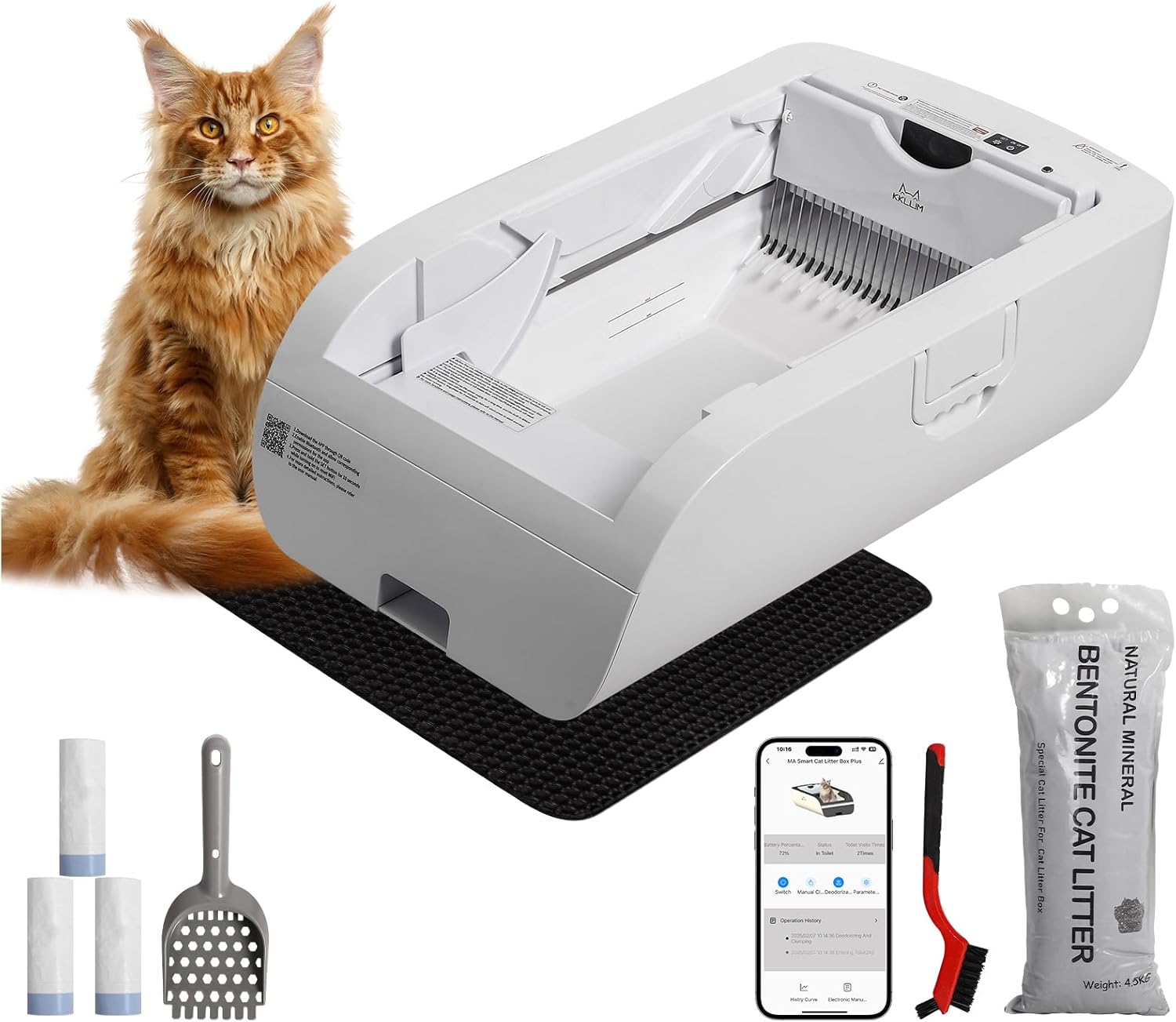 Open-Top Self-Cleaning Automatic Cat Litter Italy Ubuy