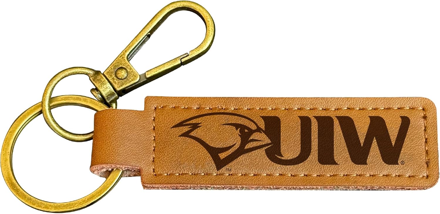 R and R Imports Incarnate Word Cardinals Leather Keychain 3.25" Long Officially Licensed Collegiate Product