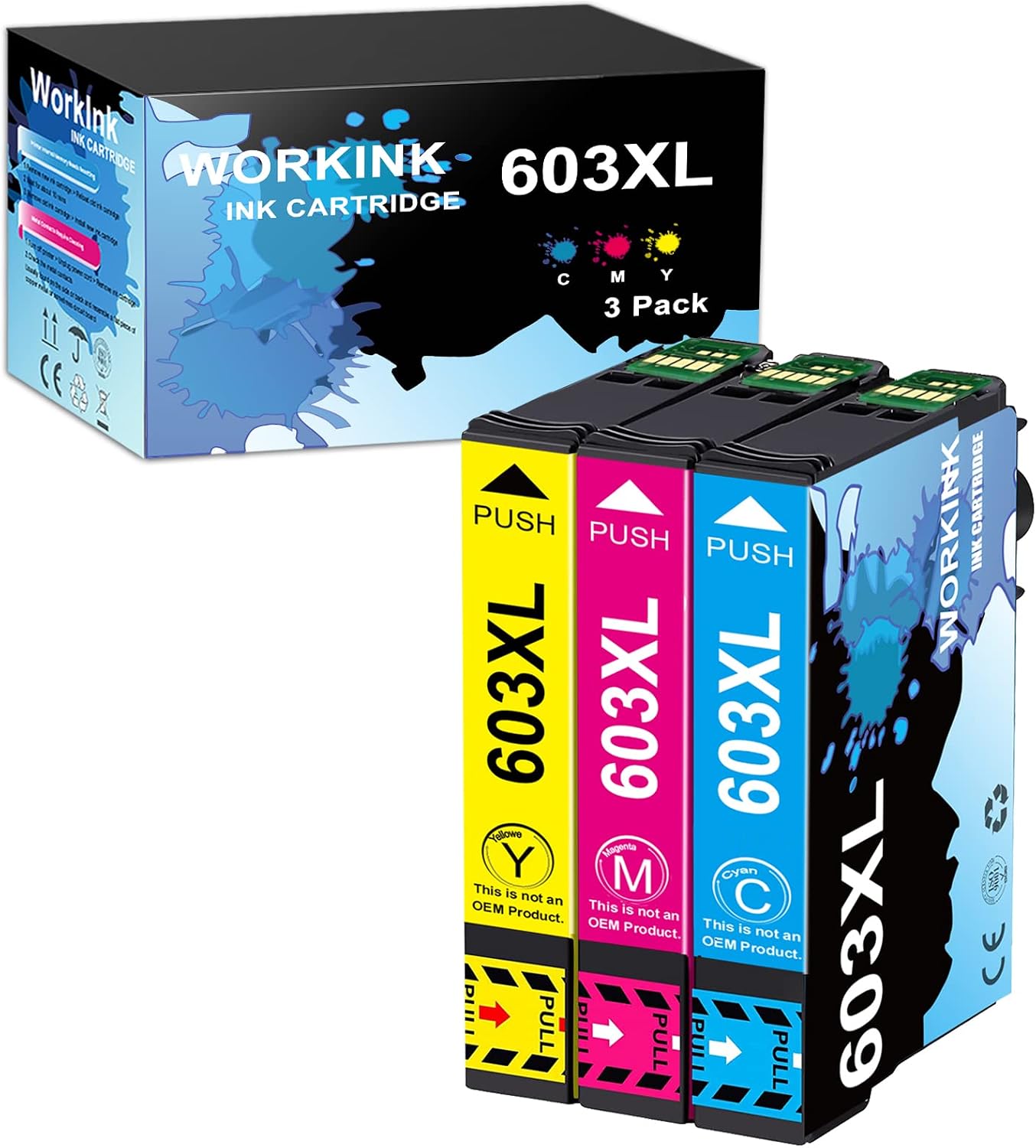 WorkInk 603XL - Cartuchos de tinta de color para Epson 603 compatible con  Epson Expression Home XP3100 XP2100 XP3105 XP4100 XP2105 XP4105, Epson  Workforce WF-2830DWF WF-2830 WF2830 : Amazon.es: Informática