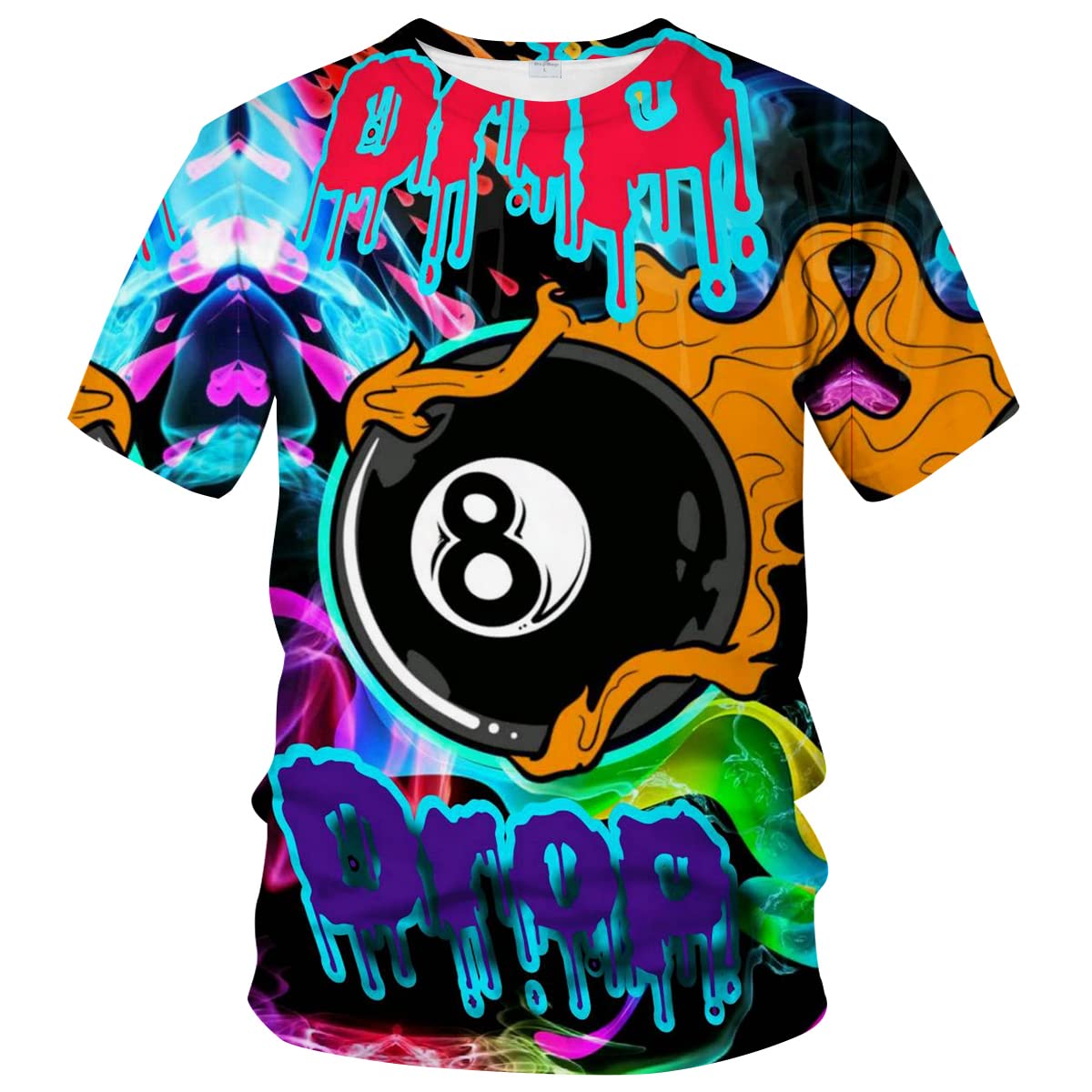 Dalicoter Men's Graffiti Hip Hop Novelty 3D Print T-Shirt, Color 3, XL