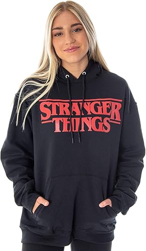 Vista 2 de Seven Times Six Stranger Things - Sudadera con capucha para hombre adulto con logotipo de Stranger Things